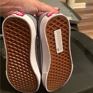 Vans White and Brown Waffle Sole Shoes